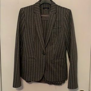 Tommy Hilfiger Gray Pinstripe Skirt Suit